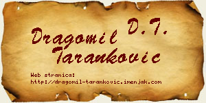 Dragomil Taranković vizit kartica